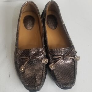 Clarks Metallic Brown Loafers